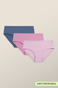 Zivame Regular Rise Full Coverage Hipster Panty (Pack of 3) - Multicolor — thumbnail 1